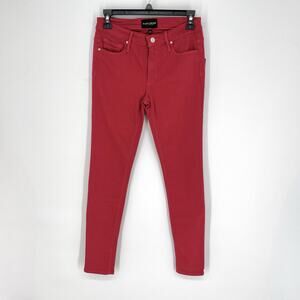 Black Orchid Denim NEW Luxury Soft Jude Mid Rise Super Skinny Jeans 26 Samba Red